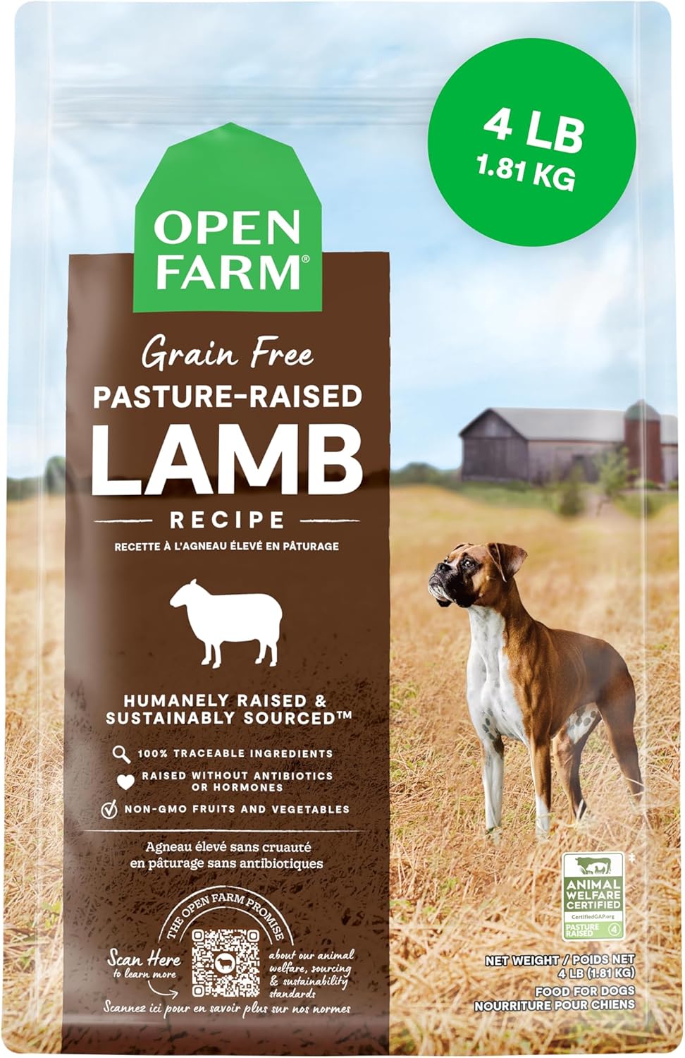 OPEN FARM DOG LAMB GF 4LB