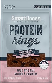 SmartBones Protein Rings with Real Salmon and Chickpeas 10oz
