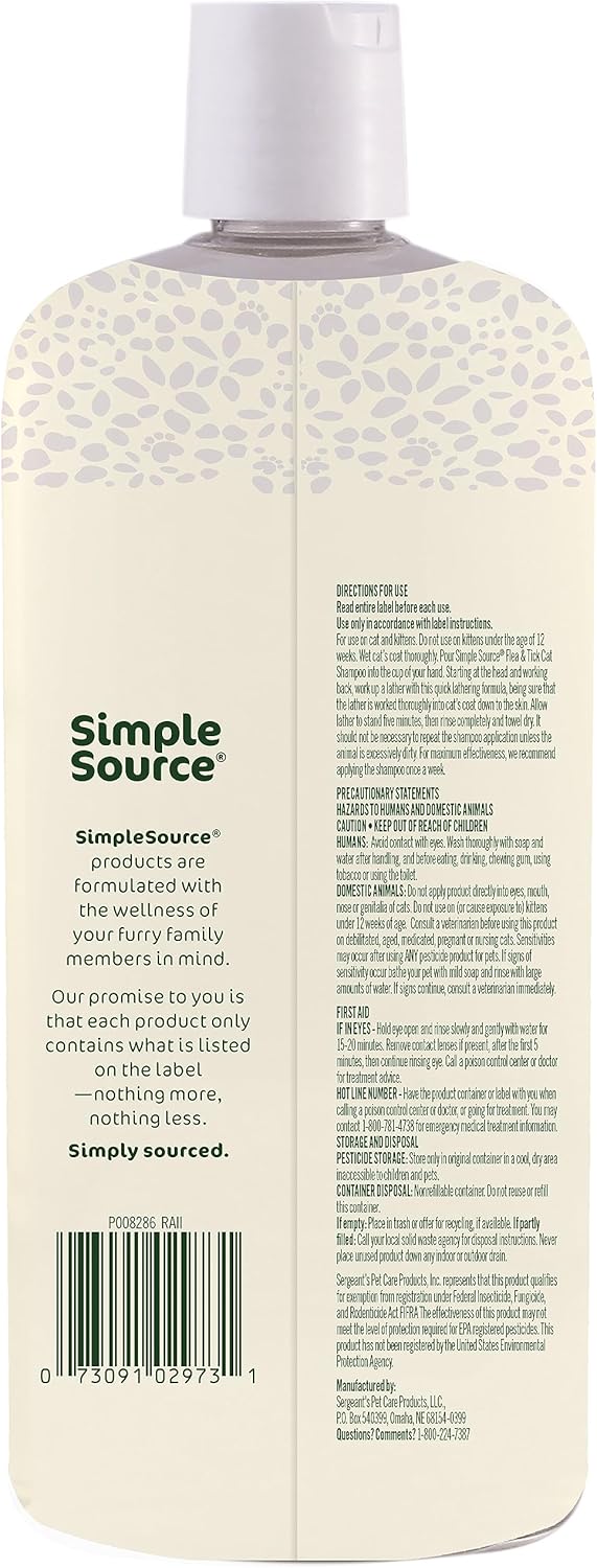 SIMPLESOURCE CAT SHAMPOO 12oz