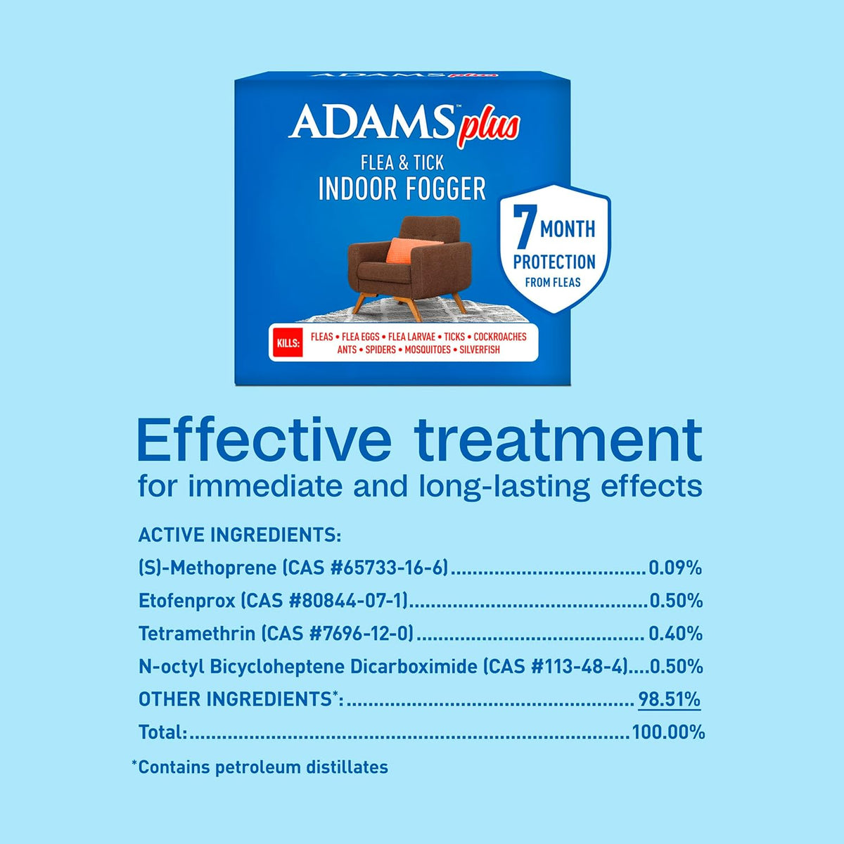 Adams Plus Flea & Tick Indoor Fogger 3oz 3pk