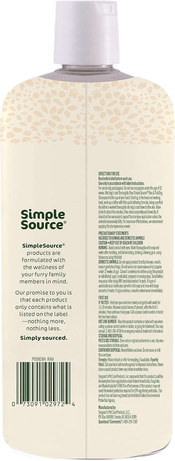 SIMPLESOURCE Dog SHAMPOO 12oz