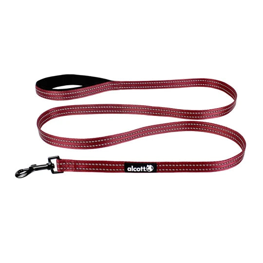 Alcott Adventures Reflective Leash Medium Red