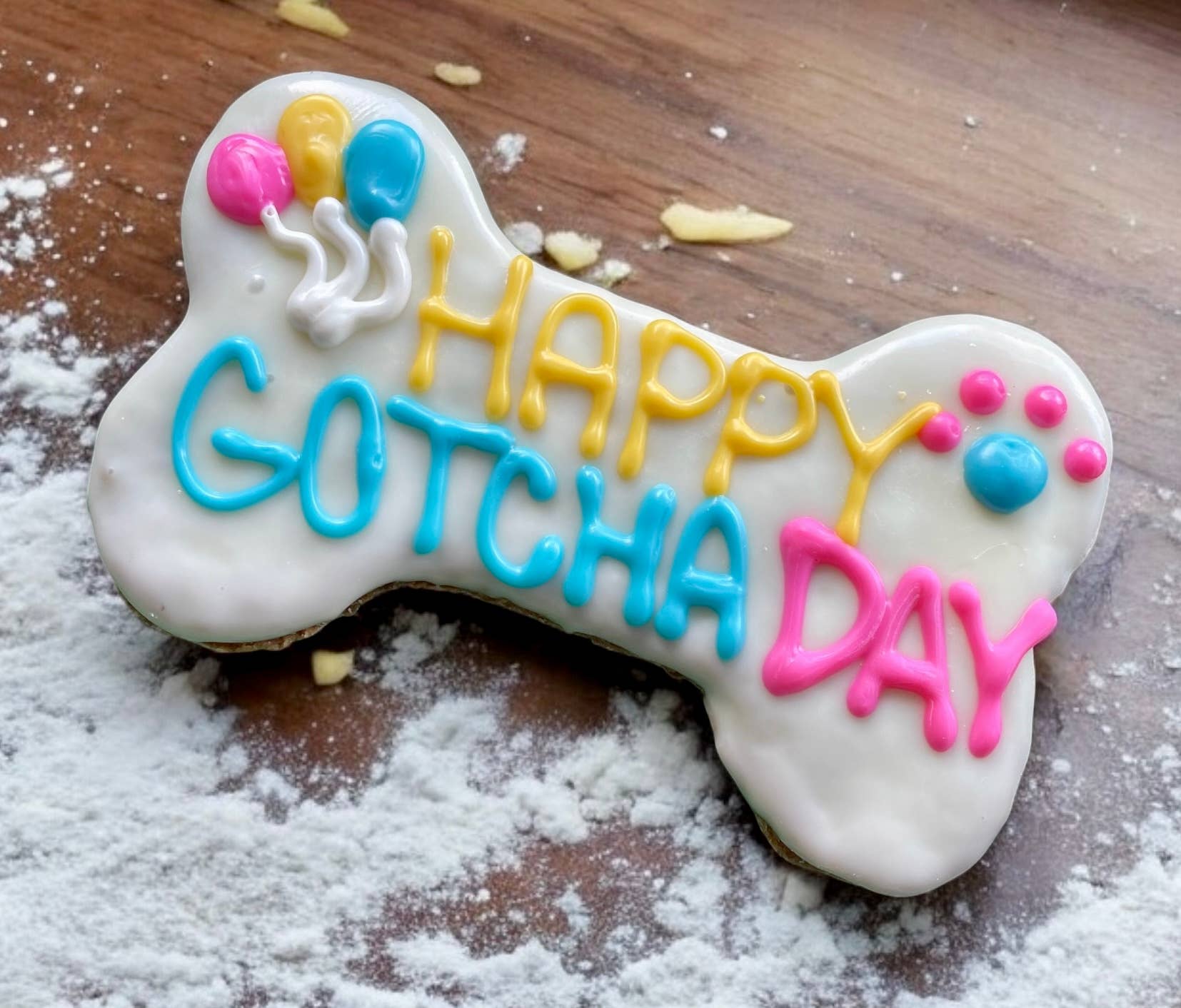 6 inch Gotcha Day PAWTY Bone Dog Treats