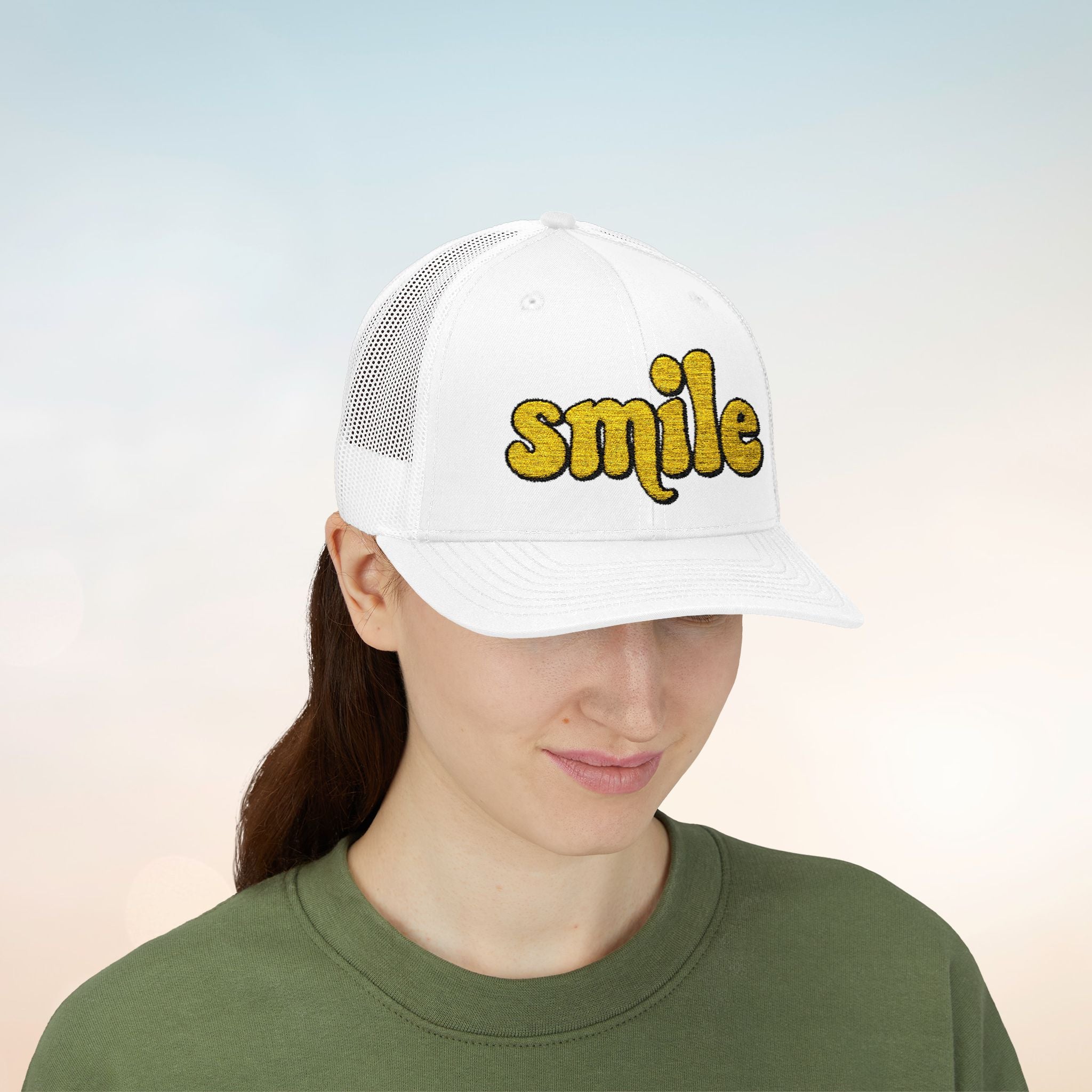 Sparkling Smile Snapback Trucker Cap - Premium Summer Hat for Festivals & Everyday Wear