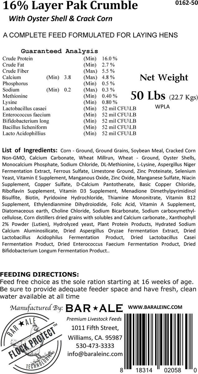 Bar-Ale Layer crum w/oyster 50