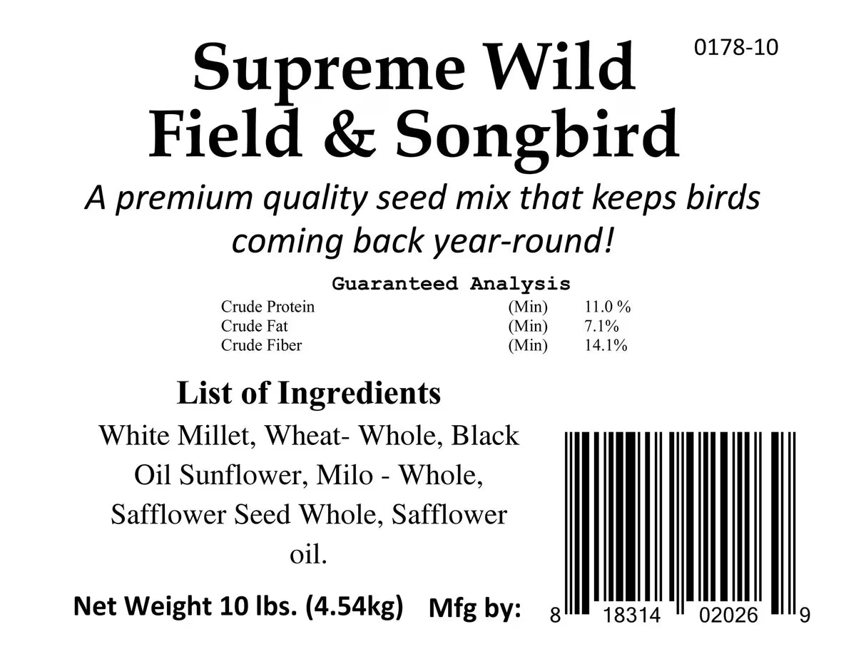 Bar-ALE Supreme Wild Field & Songbird Food 10lb