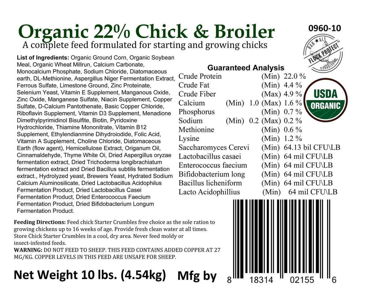 ORGANIC 22% CHICK & BROILER 10