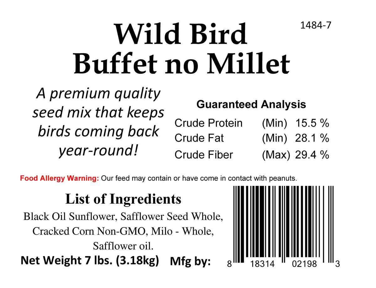 Bar-ALE Buffet Blend No Millet Wild Bird Seed 7lb