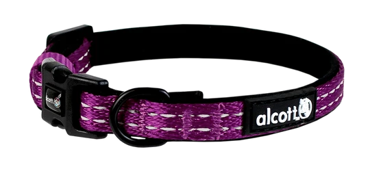 Alcott Adventure Reflective Dog Collar Purple XSmall