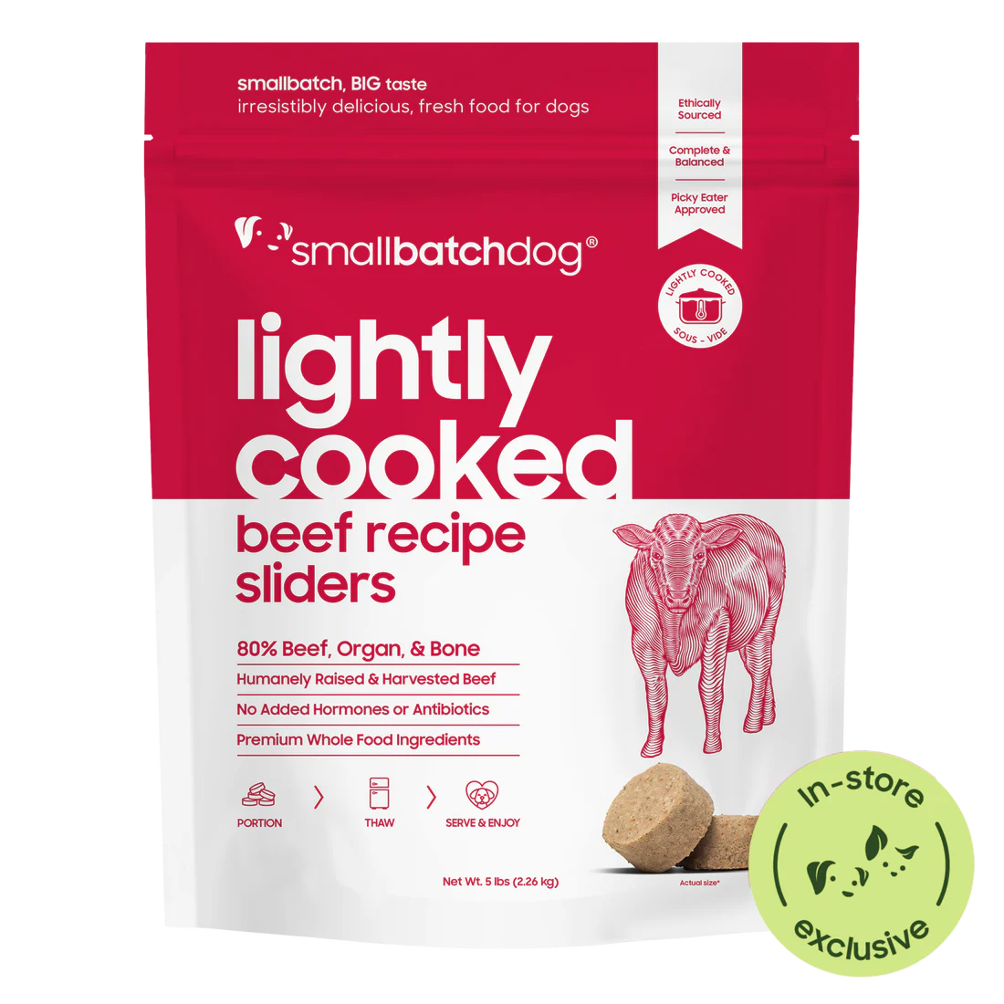 SmallBatch Frozen Lightly Cooked Beef Sliders 2 lb