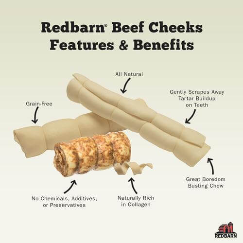 Redbarn Beef Cheek Rolls Large 12ct