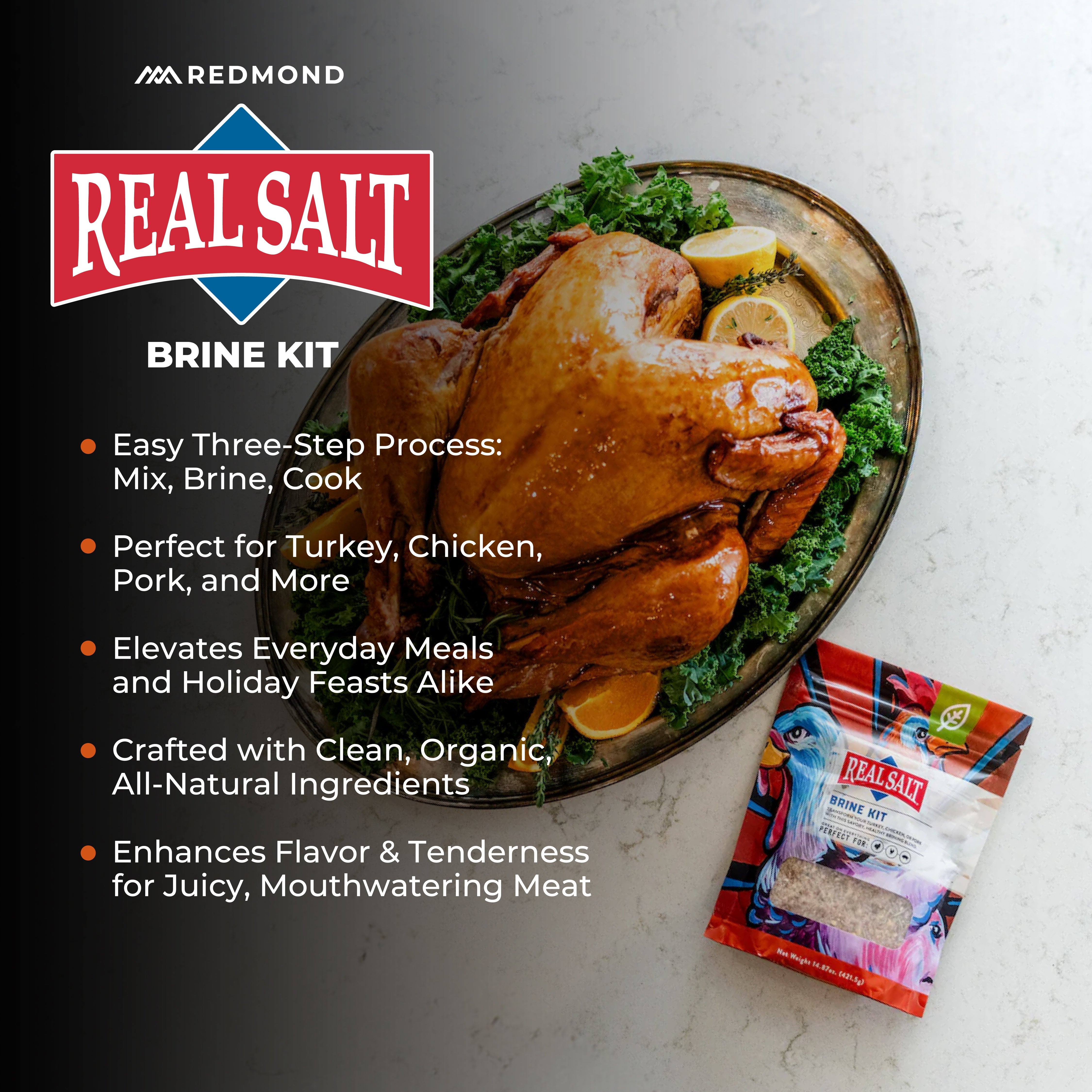 Real Salt Seasonings Brine Kit (14.87 oz pouch)