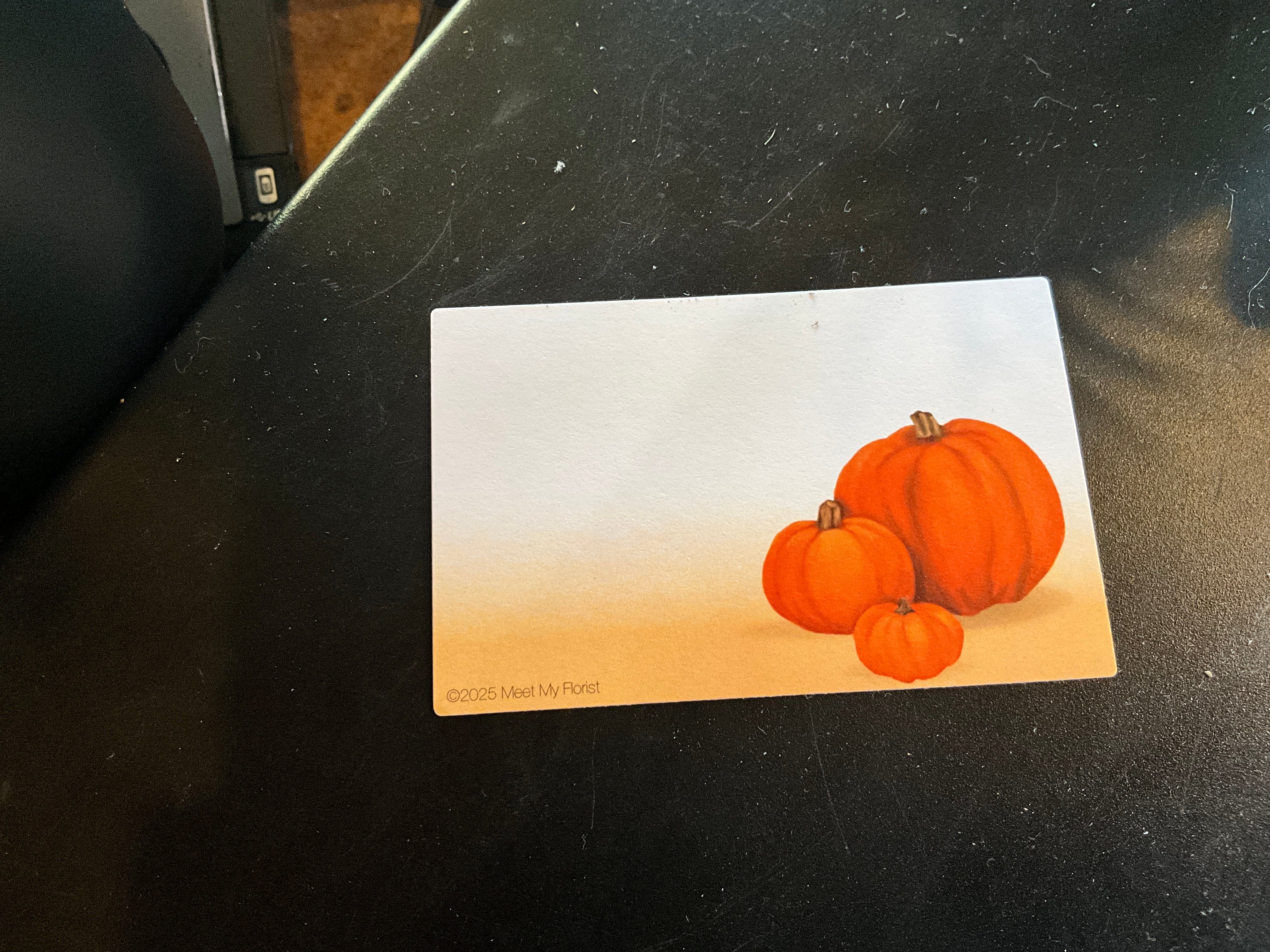 Pumpkins - Arrangement Card