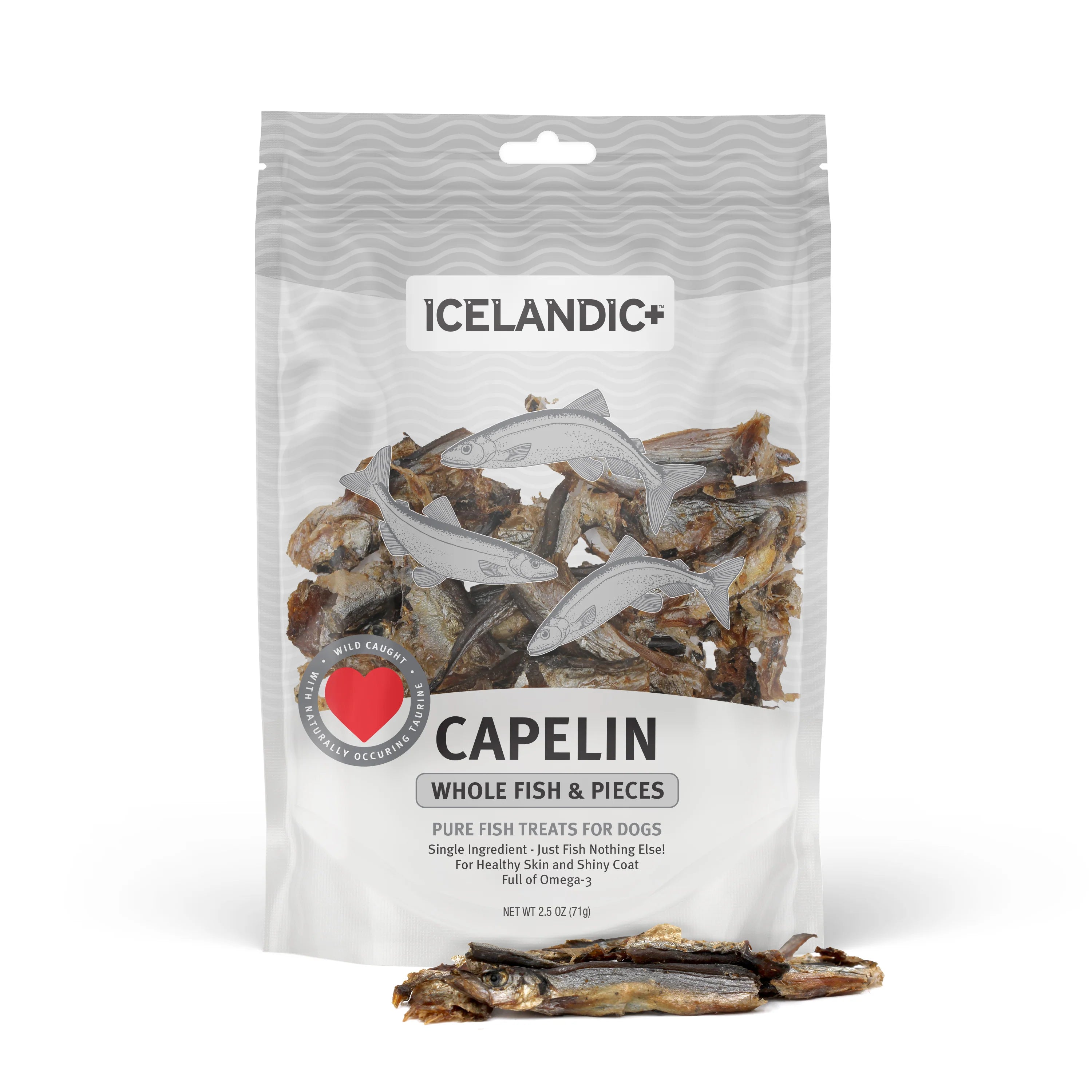 ICELANDIC CAPELIN WHOLE FISH & PIECES 1.5oz