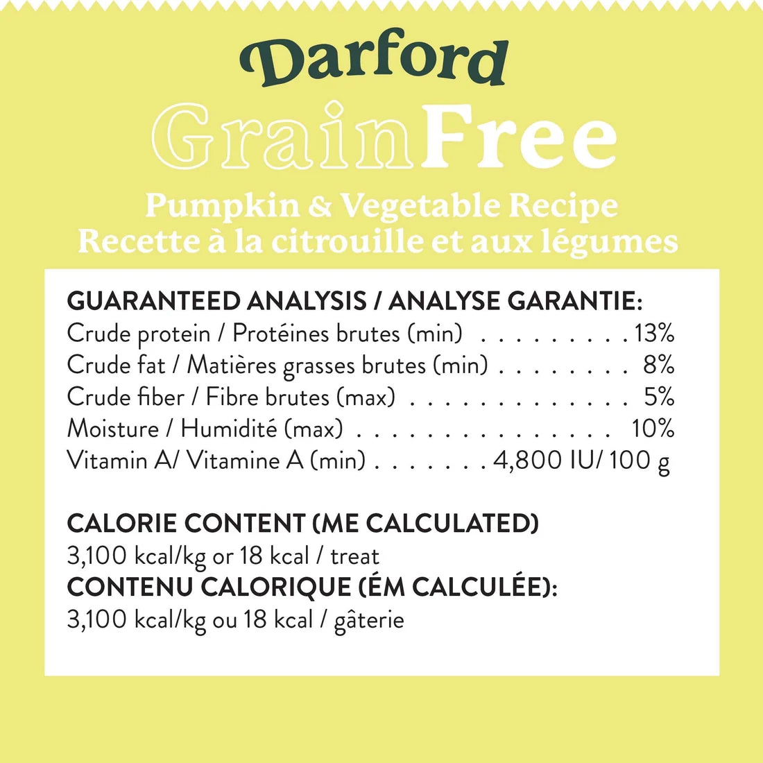 Darford Grain-Free Pumpkin & Vegetable Flavored Dog Biscuits 15lb
