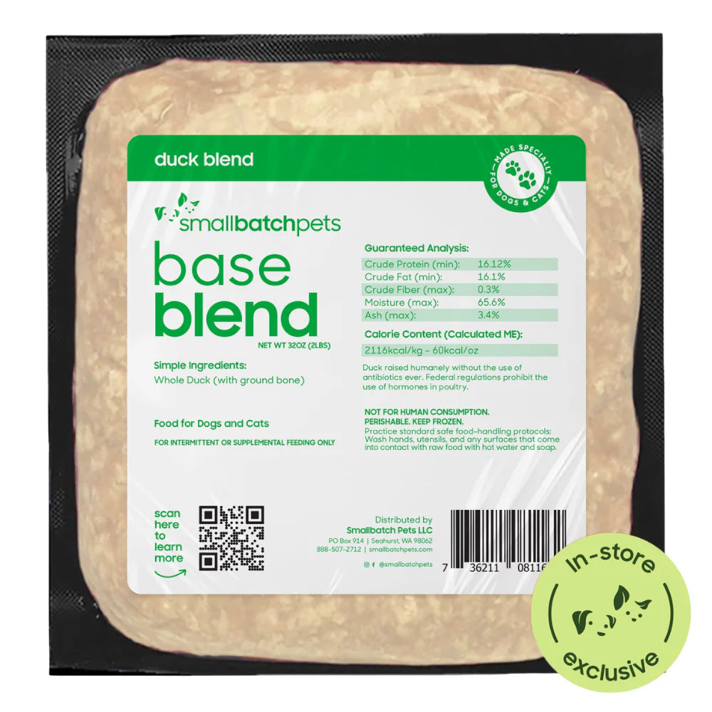 Smallbatch Frozen Raw Duck Base Blend 2lb