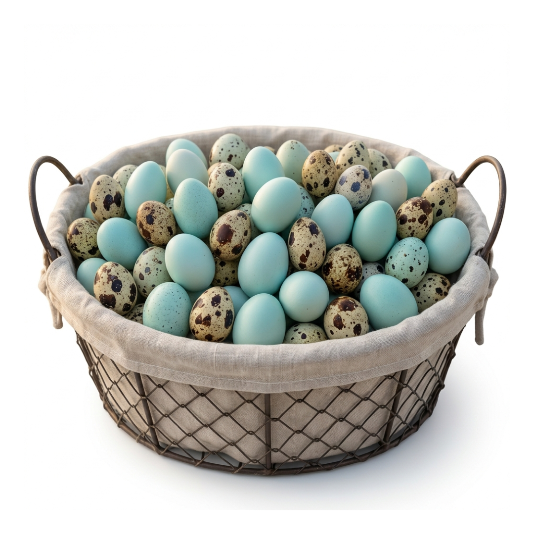 Lone Star Red,White and Blue Special Edition Quails Hatching Eggs 24-Count Premium Blue Egg Layer Assortment