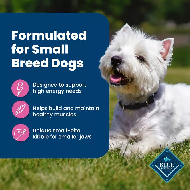 Blue Buffalo Adult Small Breed Dry Dog Food with Chicken and Brown Rice 15lb