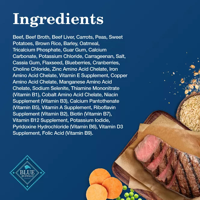 Blue Buffalo Homestyle Beef Recipe Canned Dog Food 12.5oz