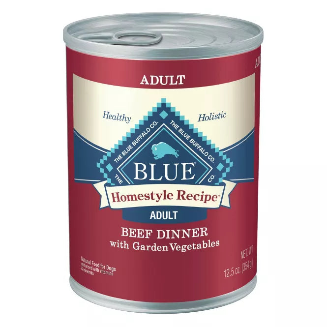 Blue Buffalo Homestyle Beef Recipe Canned Dog Food 12.5oz