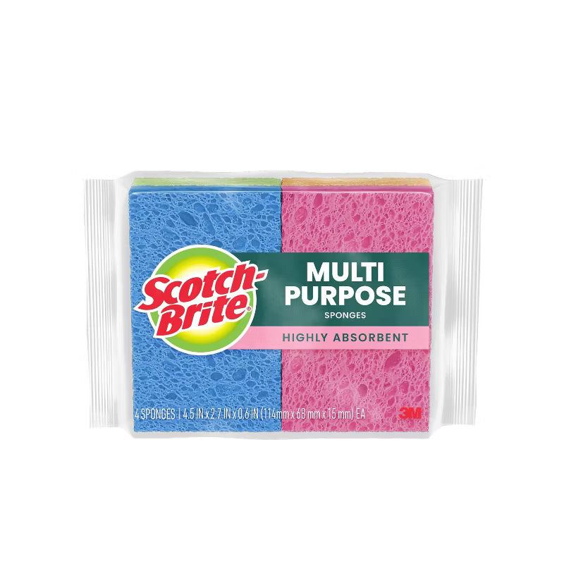 Scotch-Brite Multi-Purpose Sponges - 4pk