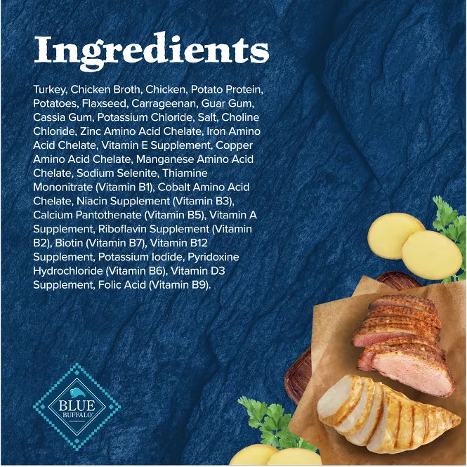 Blue Buffalo Wilderness High Protein Turkey & Chicken Canned Dog Food 12.5oz