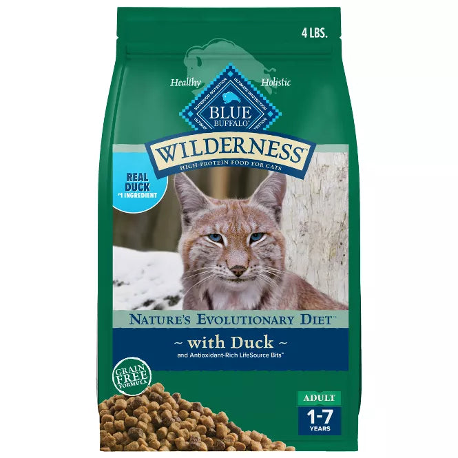 Blue Buffalo Wilderness Grain Free Duck Adult Dry Cat Food 5lb