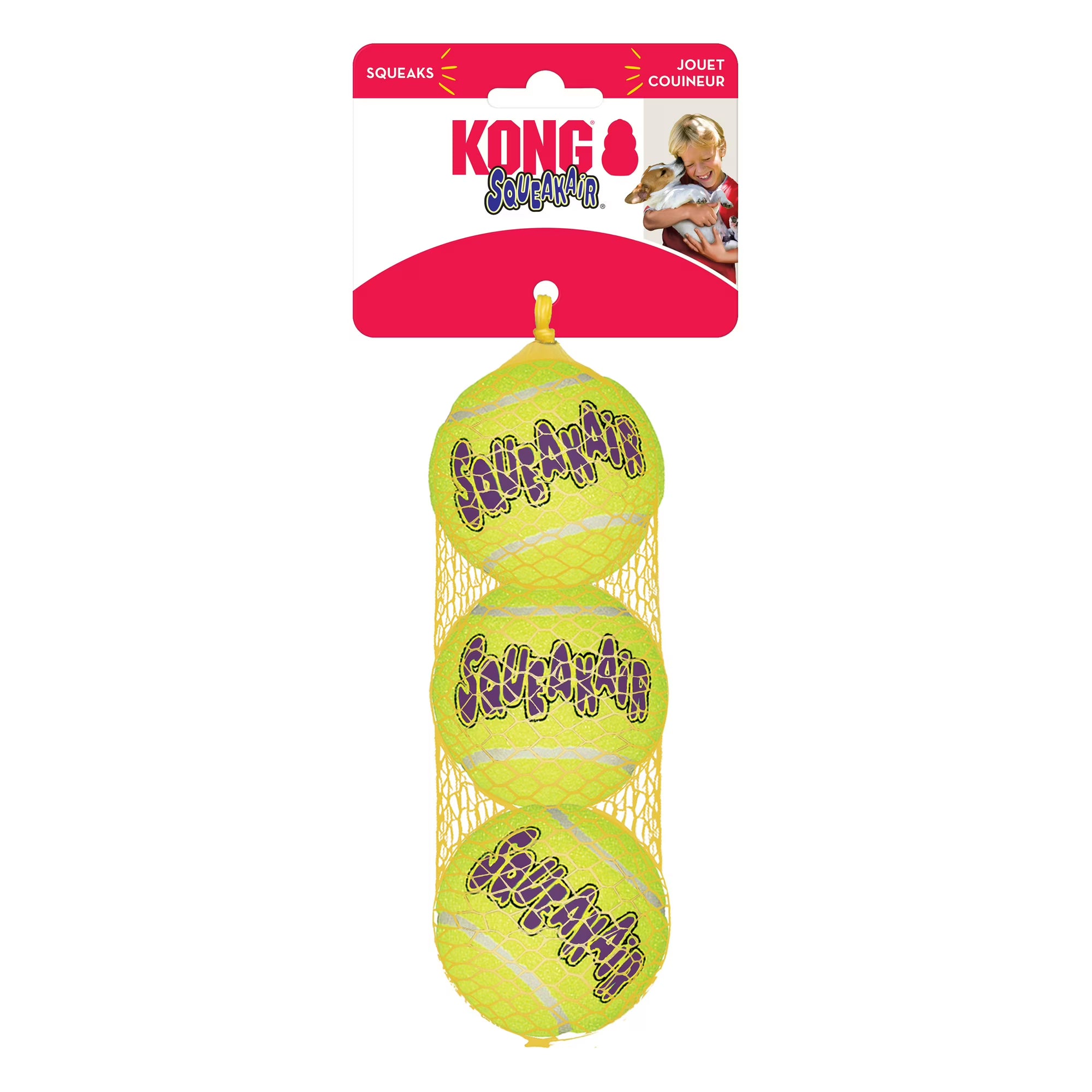 SQUEAKER TENNIS BALL 3PK