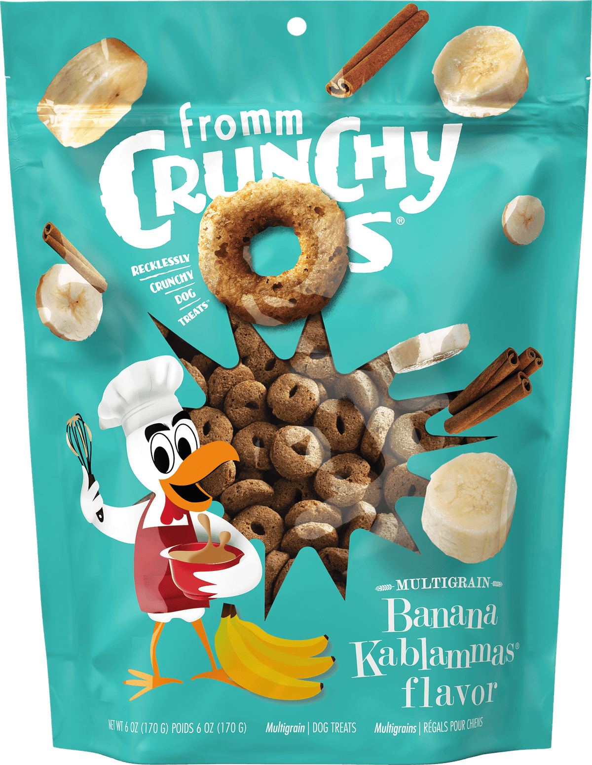 Fromm Crunchy O's Banana Kablammas Flavored Dog Treats 6oz