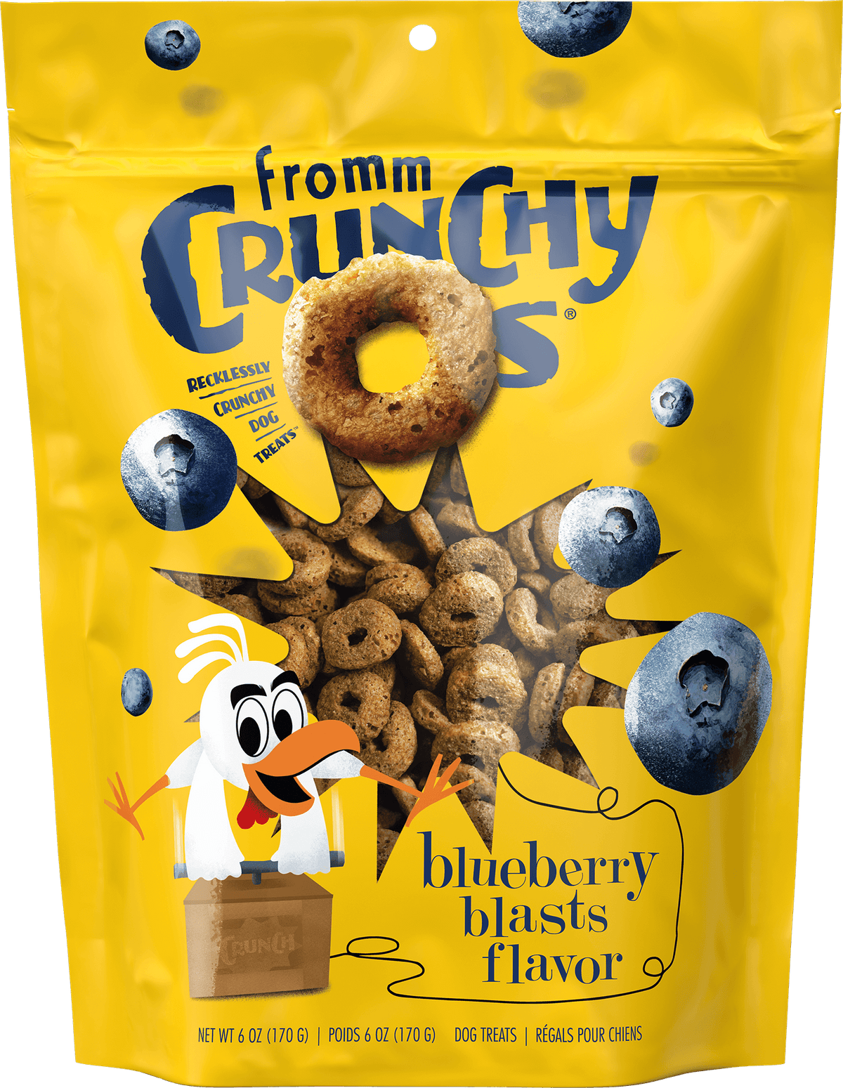 Fromm Crunchy O's Blueberry Blasts Flavored Dog Treats 6oz
