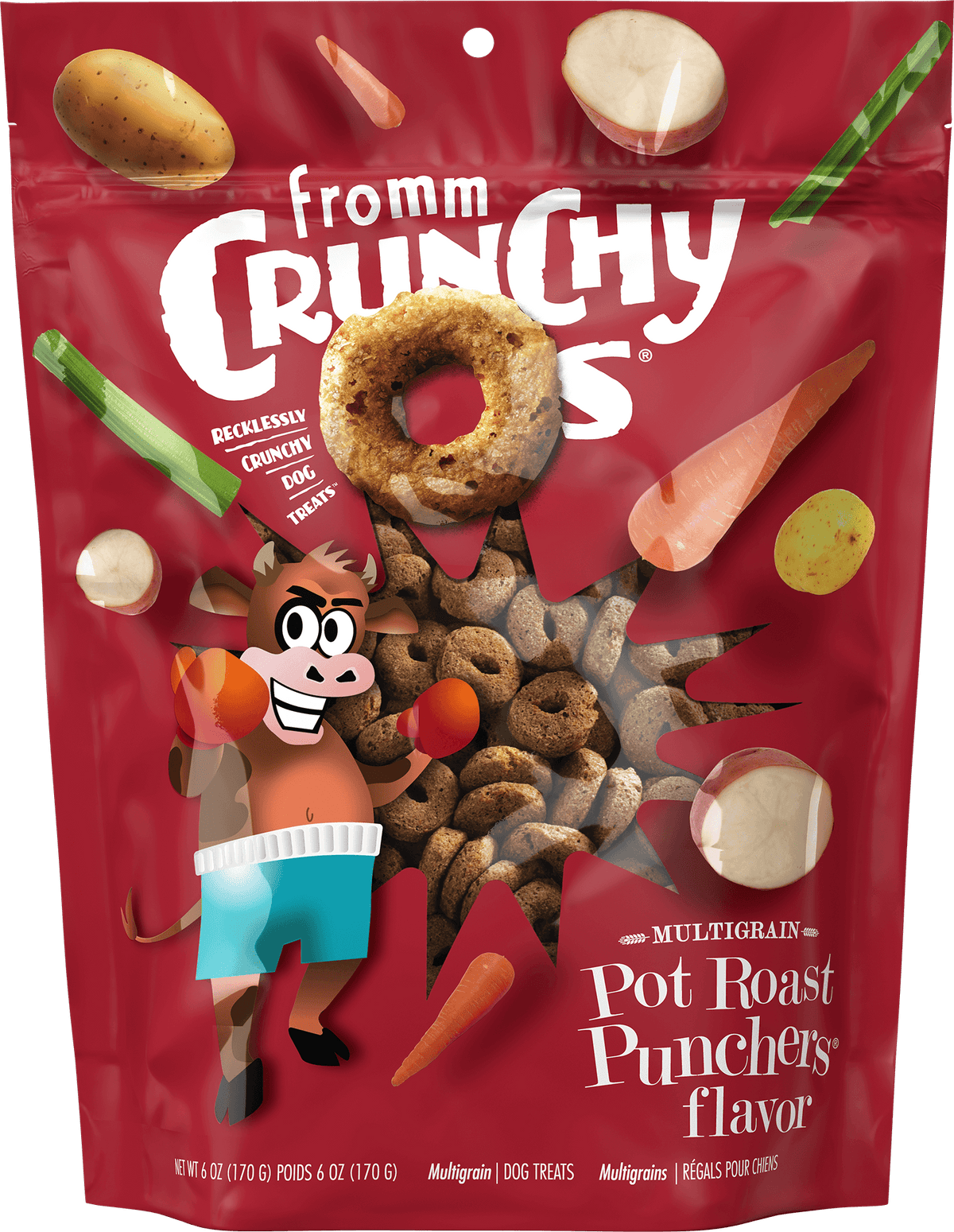 Fromm Crunchy O's Pot Roast Punchers Flavored Dog Treats 6oz