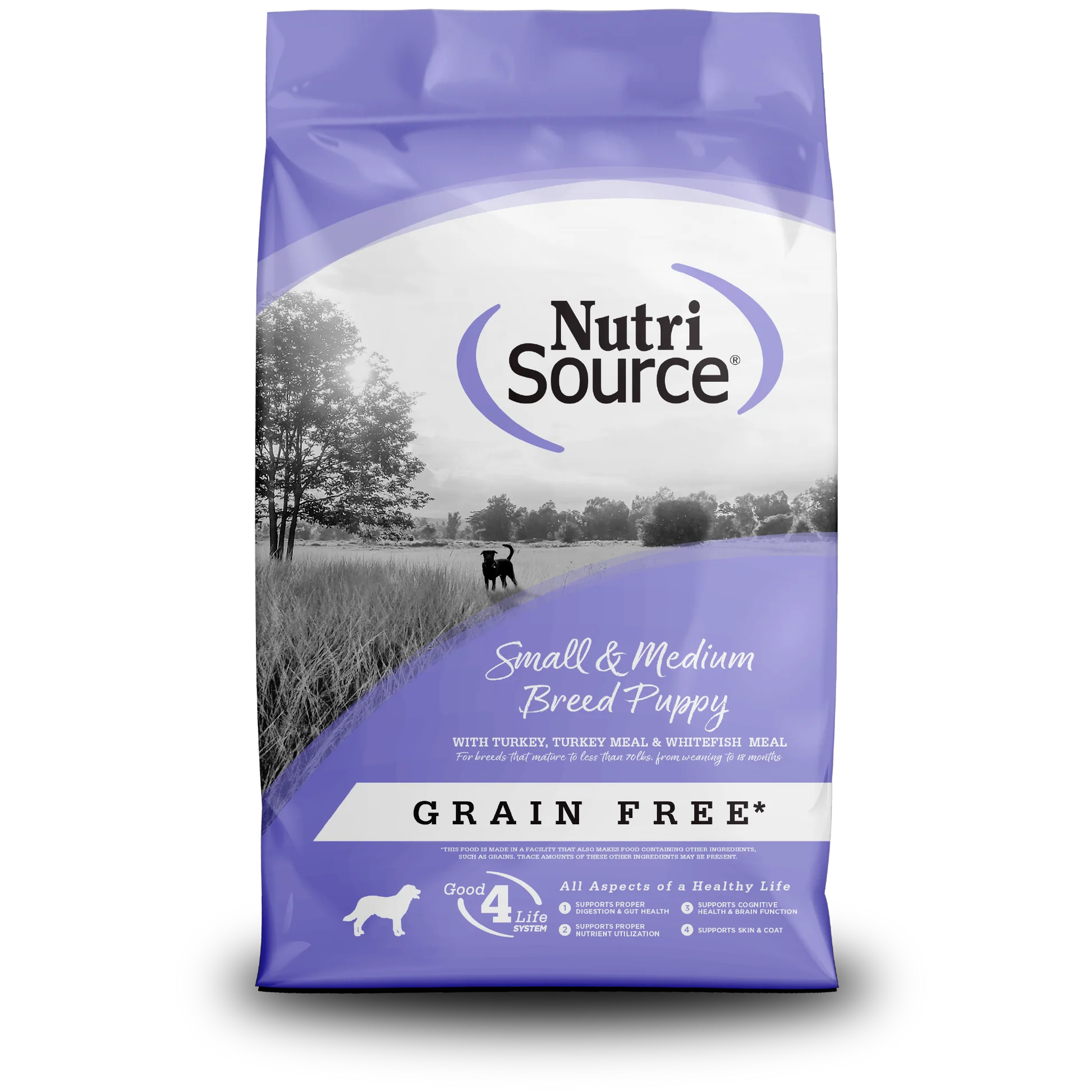 NutriSource Grain-Free Small & Medium Breed Puppy Recipe Dry Dog Food 26lb