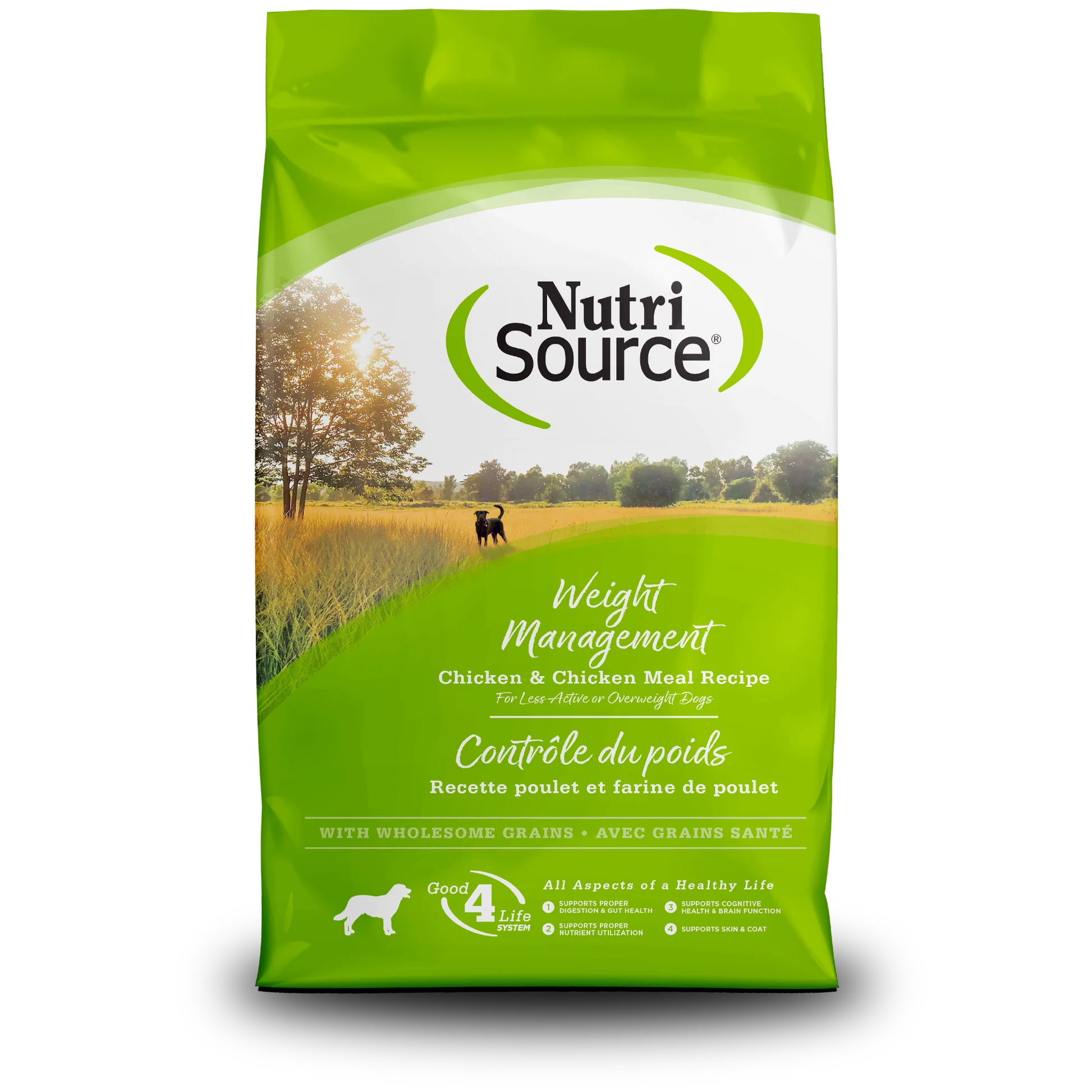 NutriSource Weight Management Chicken & Rice Recipe Dry Dog Food 26lb