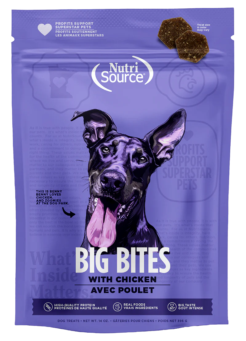 NutriSource BIG BITE CHICKEN TREAT 14OZ