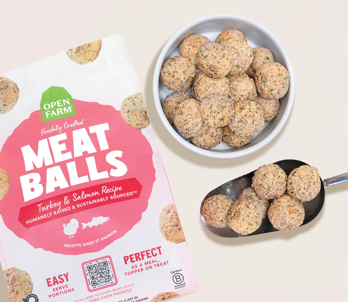 OPEN FARM Turkey & Salmon Freshly Crafted Meatballs for Dogs 14OZ