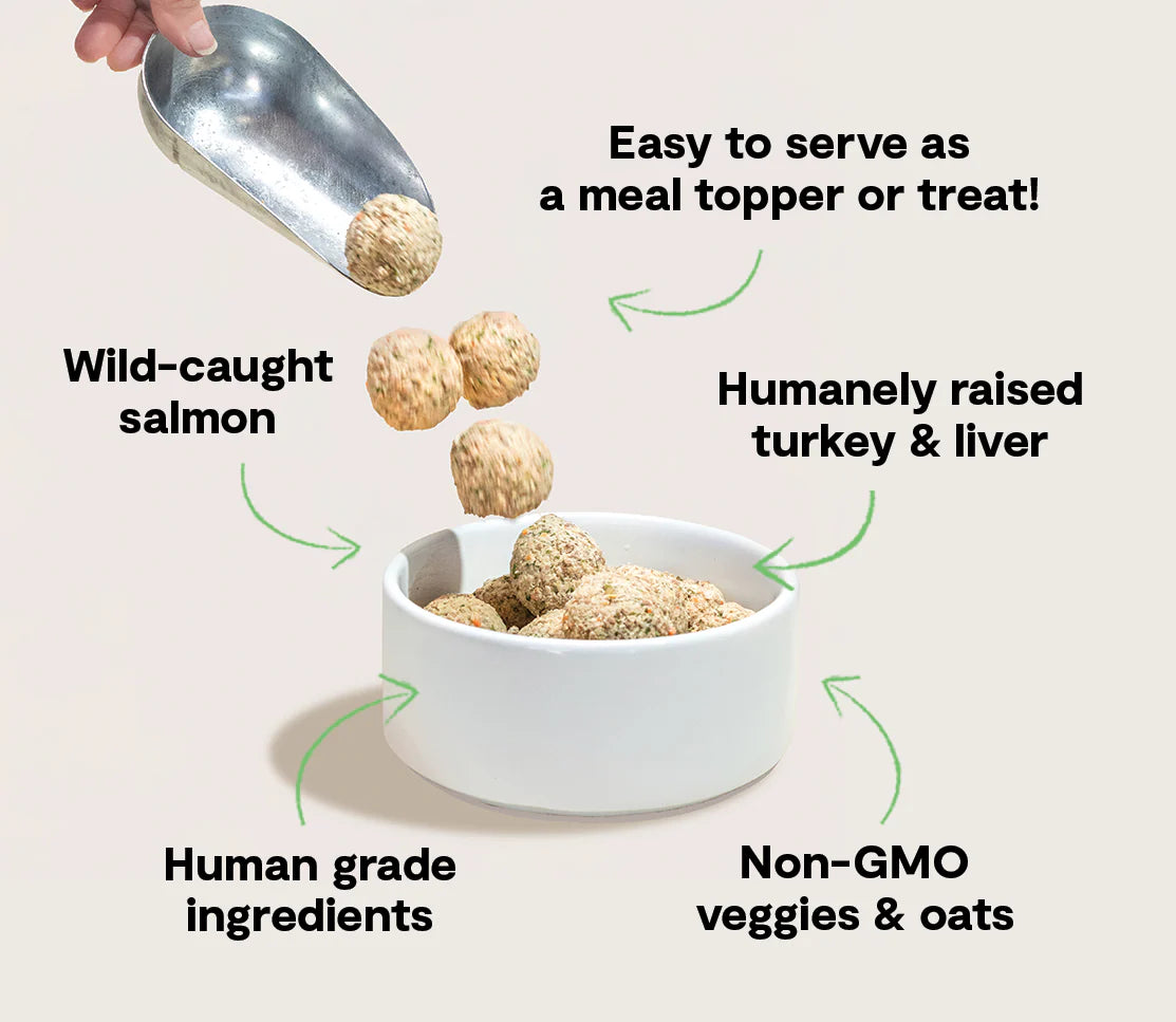 OPEN FARM Turkey & Salmon Freshly Crafted Meatballs for Dogs 3LB