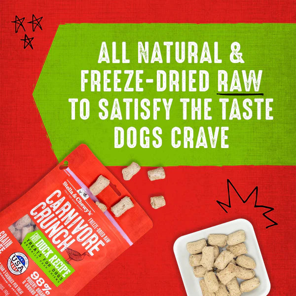 Stella & Chewy's Duck Carnivore Crunch Treat for Dogs 3.25oz