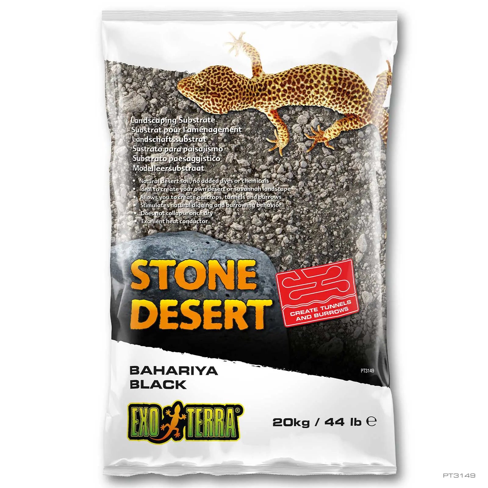 Exo Terra  Stone Desert Bahariya Black 44 lb