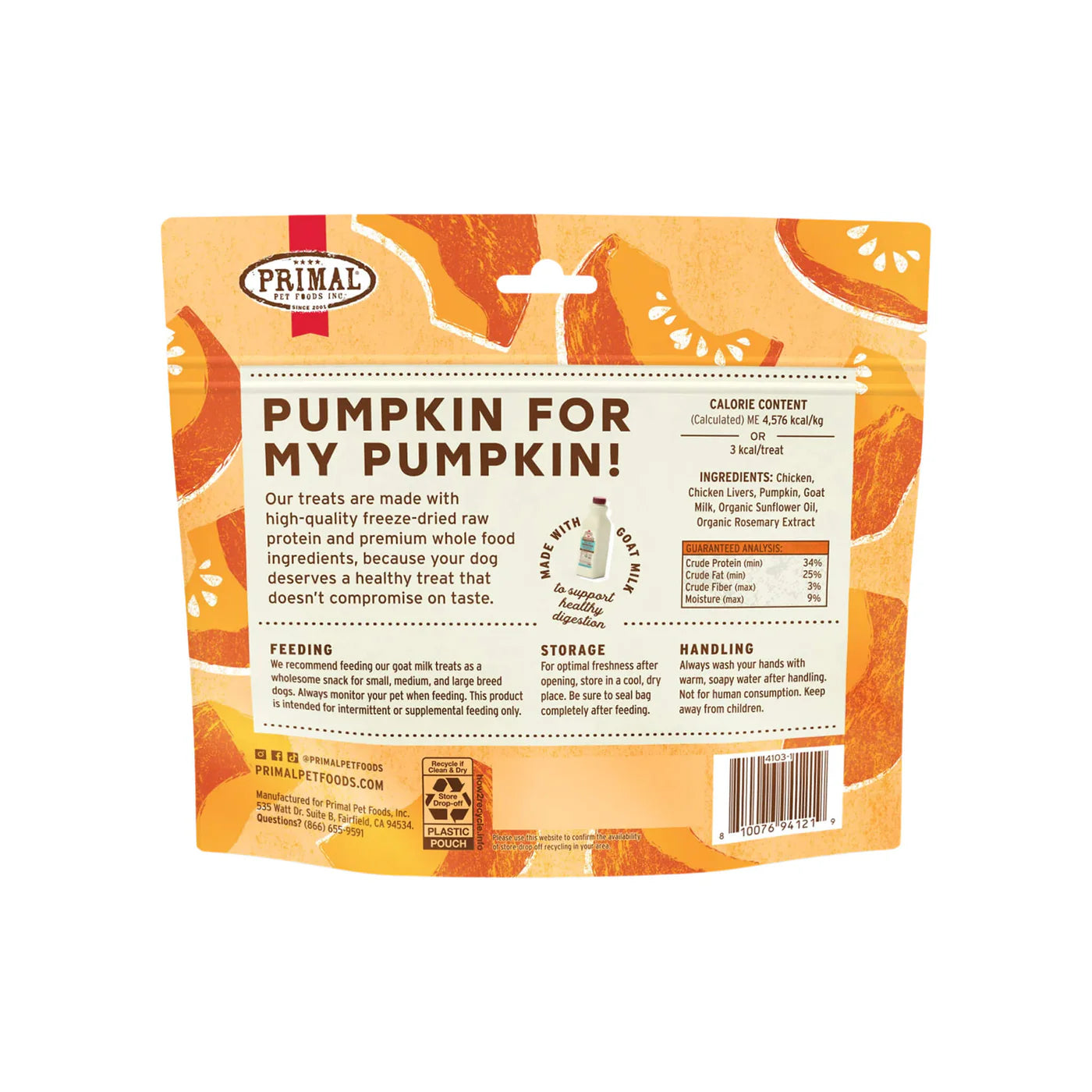 primal PUMPKIN FD TREAT 2OZ