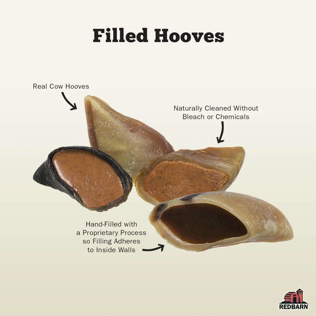 FILLED HOOF DOG TREAT BEEF