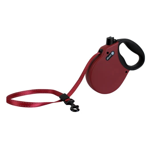 Alcott Adventures Retractable Reflective Leash Medium Red