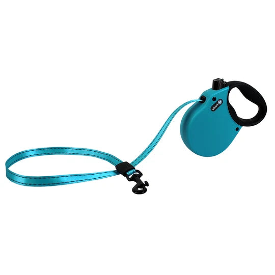 Alcott Adventures Retractable Reflective Leash XSmall Blue
