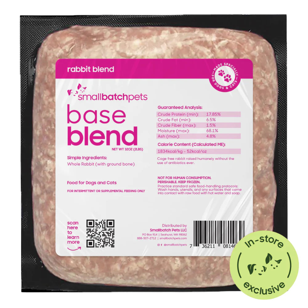 Smallbatch Frozen Raw Rabbit Base Blend 2lb