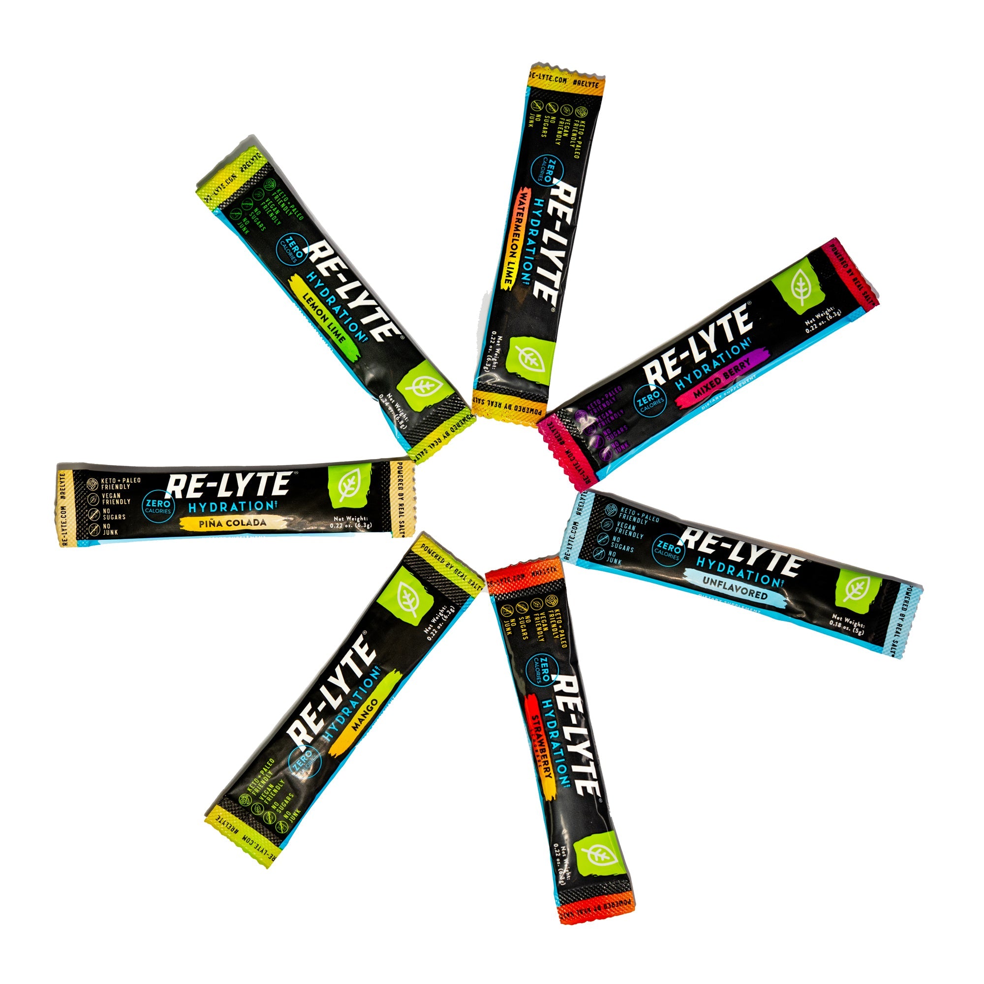 Re-Lyte® Hydration Electrolyte Powder Stick Packs / 30 Count Variety Pack