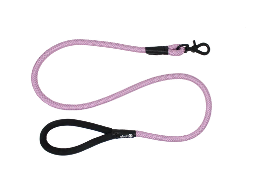 Alcott Adventures Reflective Rope Dog Leash Pink Medium