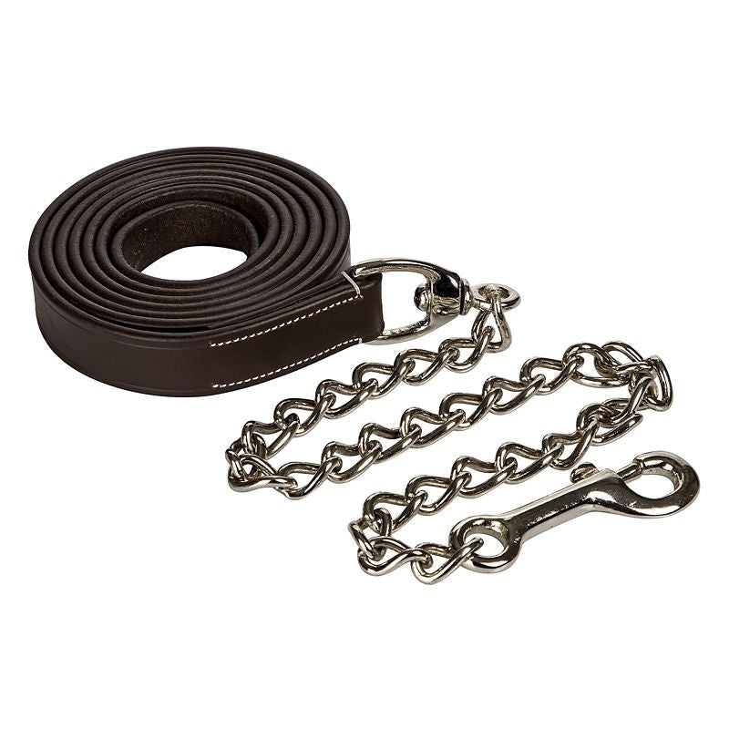 Oak Equestrian brand Leather Lead 30in Chain