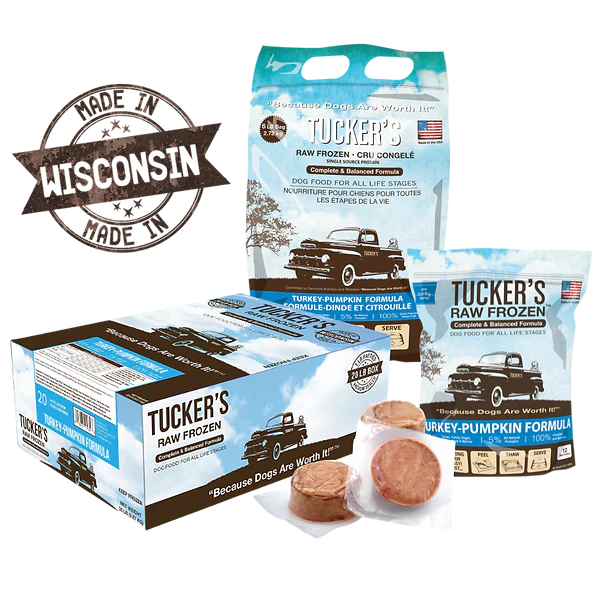Tuckers FROZEN RAW TURKEY-PUMPKIN dog 20 LBS