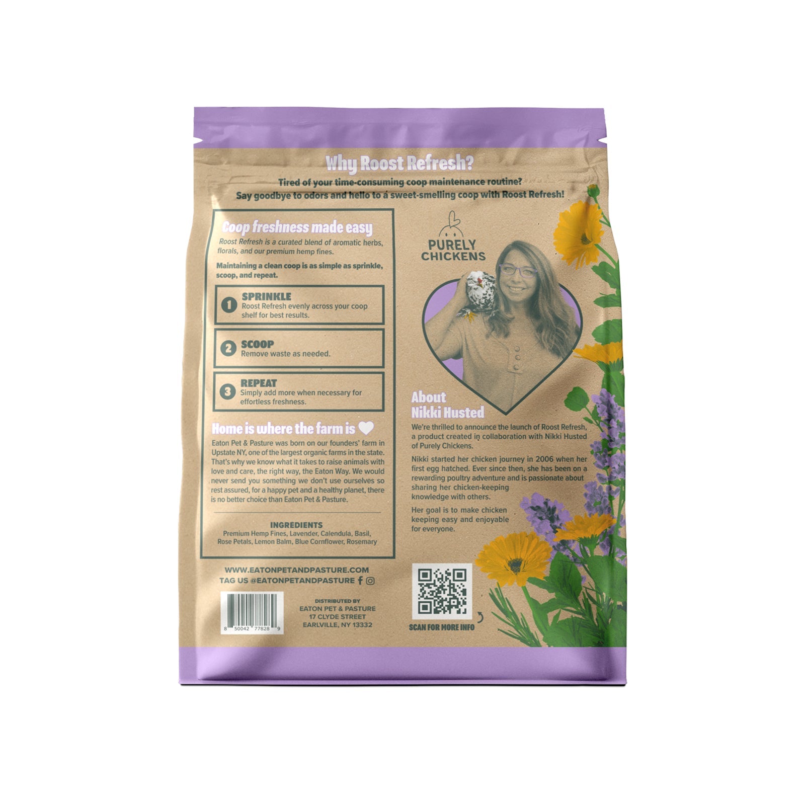 Roost Refresh, Hemp & Herb Blend, Coop Freshness Made Easy (5 LB)