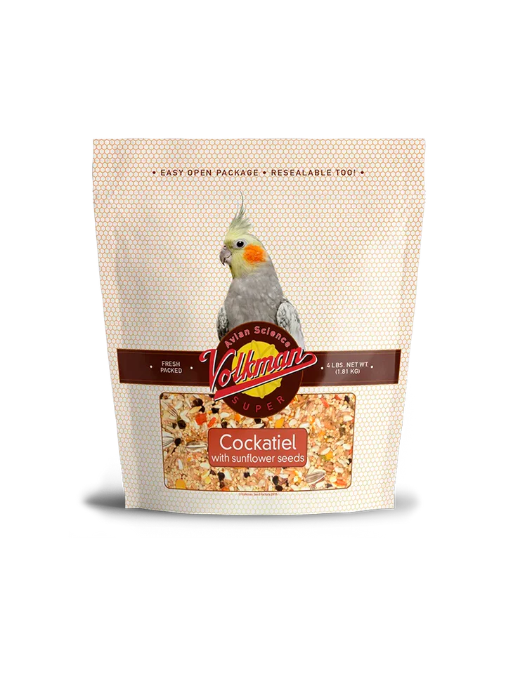 Volkman Avian Science Super Cockatiel With Sunflower Bird Food, 4 lb