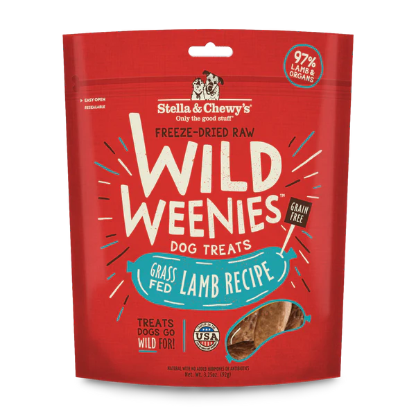 Stella and Chey's Wild Weenies Grass-Fed Lamb Treats For Dogs 3.25oz
